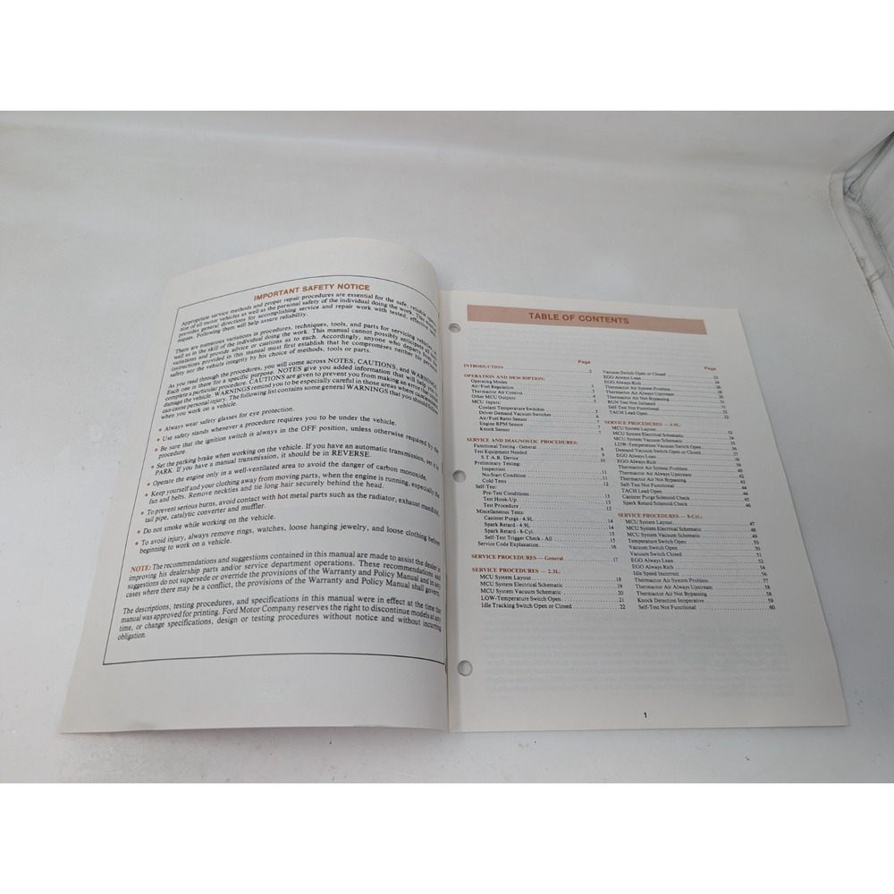 1981 Ford Microprocessor Control Units Training Service Guide Manual Book‎ - Picture 6 of 14